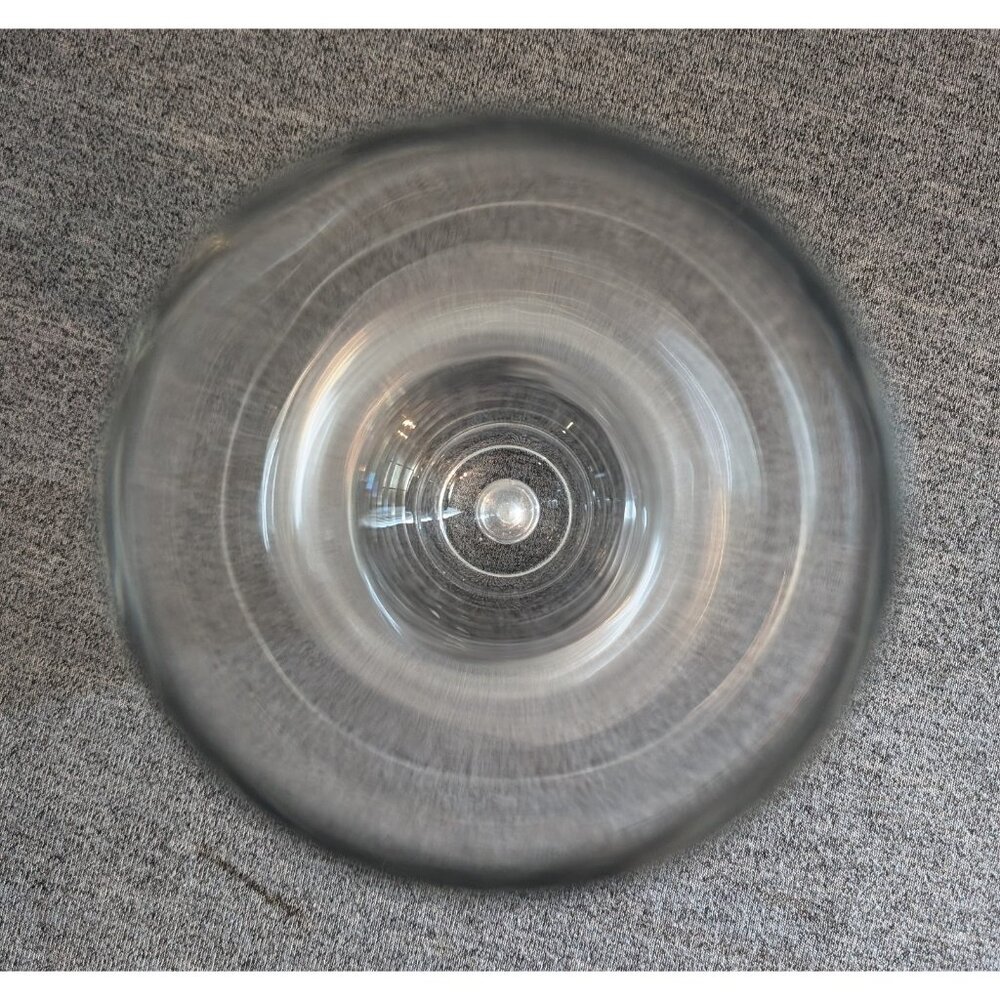 Krosno Clear Cylindrical 9 3/4" Vase with Controlled Bubble Base, VGC - Picture 3 of 5